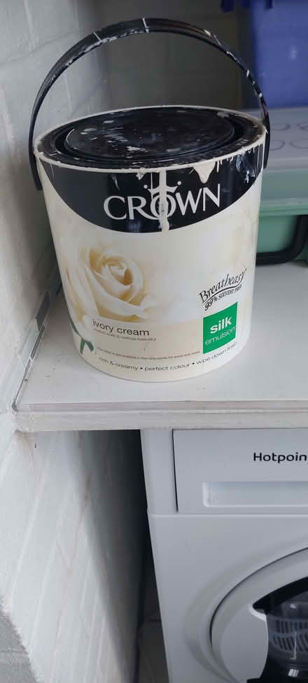 Photo of free Approx half a tin of crown ivory cream paint, (Hersham KT12) #1