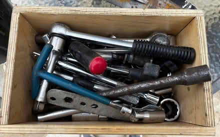 Photo of free Box of assorted hand tools, sockets etc (Woodmancote GL7) #1