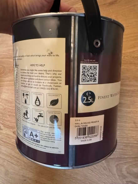 Photo of free Farrow & Ball Primer and Undercoat (Glasgow G20) #2