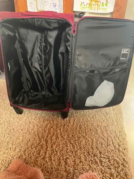 Photo of free Medium burgundy /pink suitcase (Coulsdon, nr, train station) #2