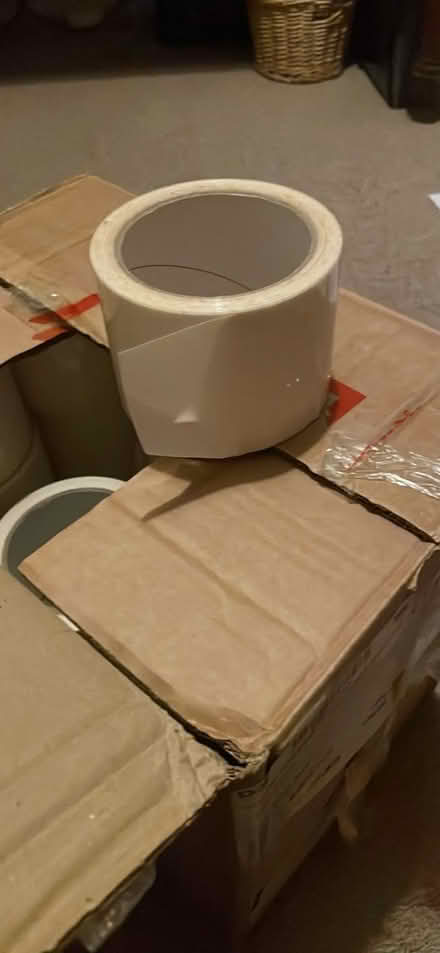 Photo of free Box of 24 x 75 mm wide white tape (BA6 - Redlands) #1