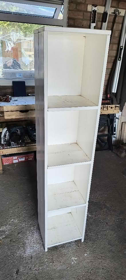 Photo of free Tall, narrow shelving unit (Ely CB6) #1