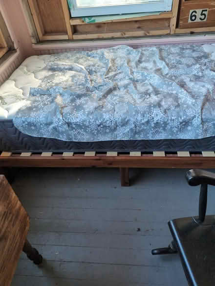 Photo of free twin size bed and frame (chicopee/ Aldenville) #1