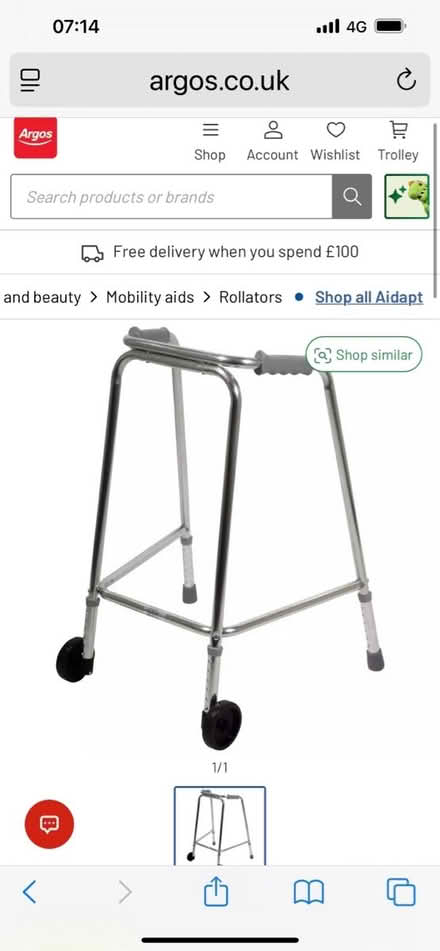 Photo of Walking frame (Dronfield S18) #1