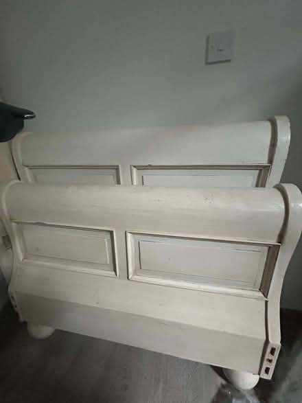 Photo of free Antique white bedstead 113 x 113 cm (Barnes SW13) #1