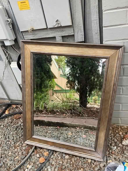 Photo of free Mirror gold frame beveled glass (Foothill Boulevard Cupertino) #1