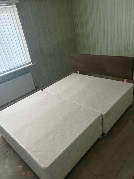 Photo of free Double bed base with headboard (Kirkby L33) #2