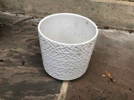 Photo of free White plant pot (Essex Road N1) #1