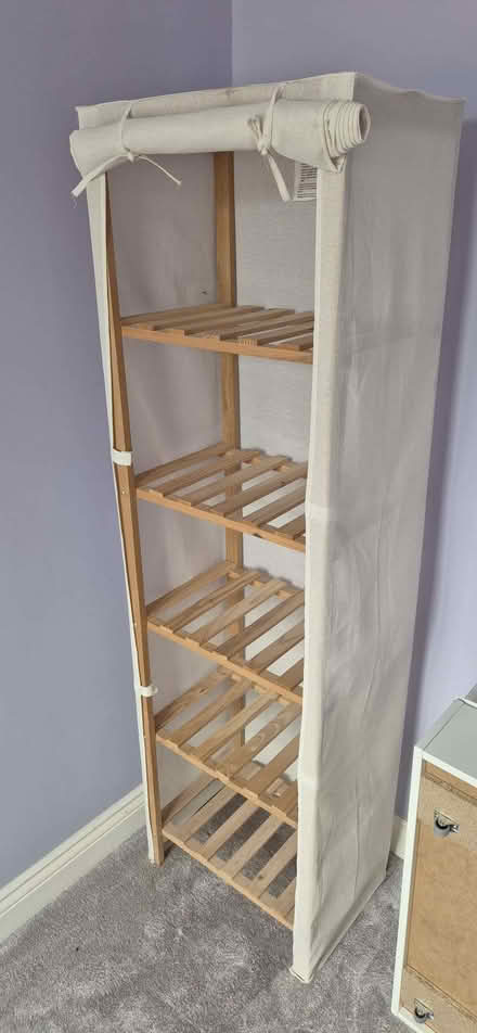 Photo of free Free-standing shelf with material cover (Harold Wood RM3) #2