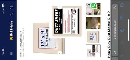 Photo of a decorators dush sheet (Grange Court E10) #1