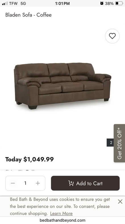 Photo of free Ashley couch (Norwalk ca) #2