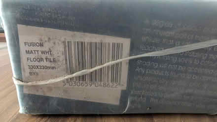 Photo of free 8 matt white floor tiles (Hednesford WS12) #4