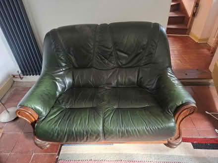 Photo of free Leather-covered sofa (Needham IP20) #2