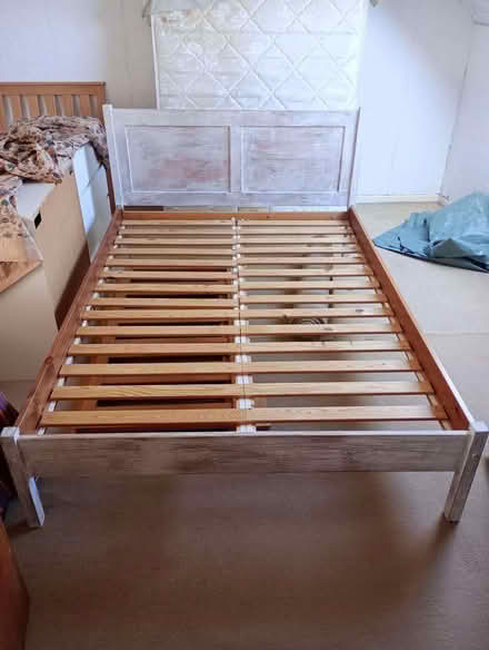 Photo of free Wooden double bed frame (Wideopen NE13) #1