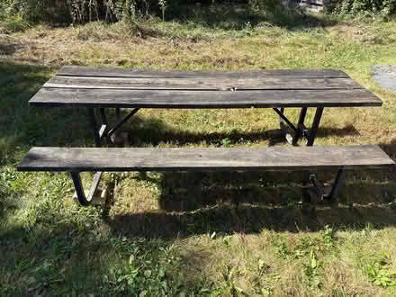 Photo of free Wooden picnic table (75th St NW and 75th Ave NW) #1