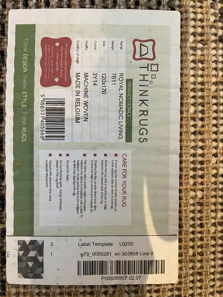 Photo of free Shaggy Geometric Rug (Lower Weston) #4