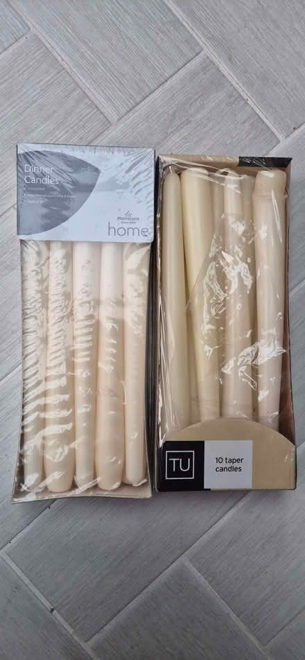 Photo of free 19 cream/ ivory taper candles (North Watford WD24) #1