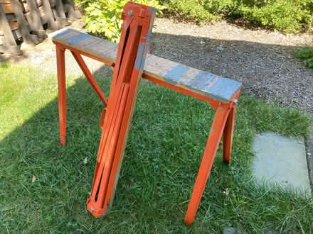 Photo of free Steel, folding saw horses (Emmaus PA) #1
