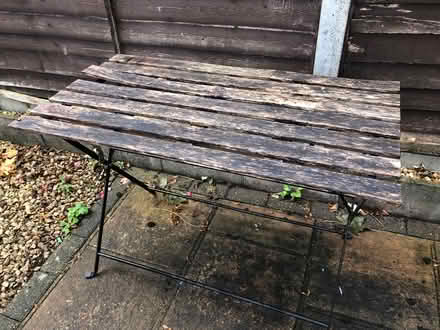 Photo of free Foldable table: wood/metal (Whitehill SG4) #1