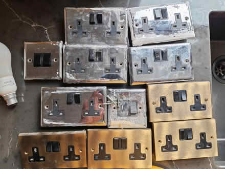 Photo of free Plug sockets silver brass (L22 Liverpool merseyside) #1