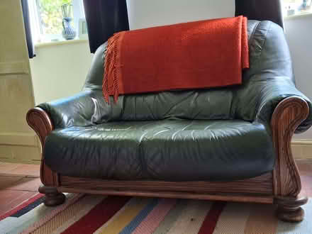 Photo of free Leather-covered sofa (Needham IP20) #1