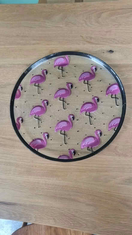 Photo of free Giant glass flamingo plate (Tolworth KT6) #1