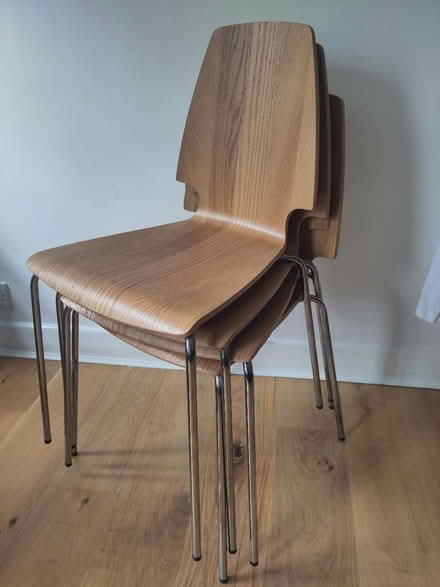 Photo of free Four wood and metal chairs (Chalk Farm, NW3) #1