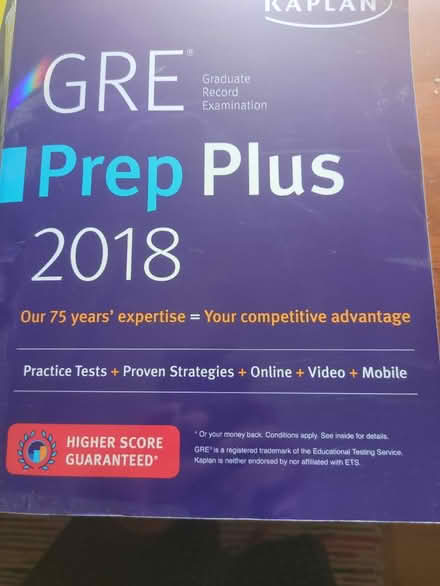 Photo of free GRE prep book (Leonardo/Middletown) #1
