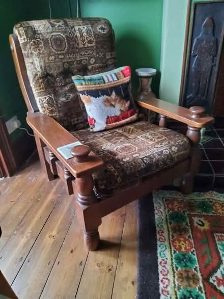 Photo of free three piece suite (solid oak frame) (Middleton in Teesdale DL12) #1