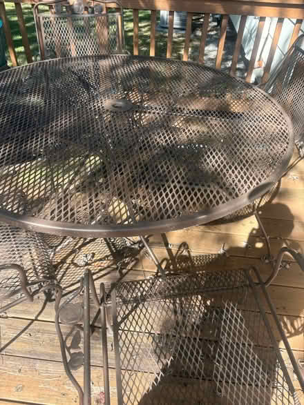 Photo of free Metal Patio Table &Chairs Set for 4 (Gaithersburg) #2