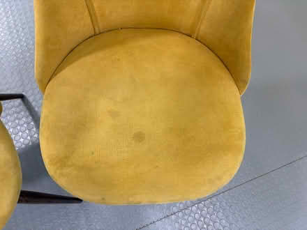 Photo of free 2 mustard yellow dining chairs (Spondon DE21) #3