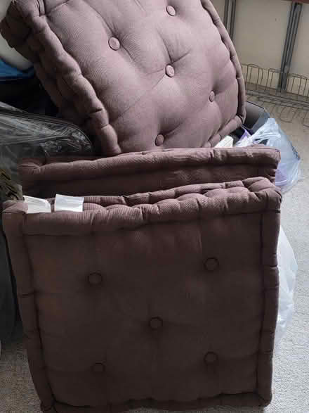 Photo of free three dark brown seat cushions (Mile Oak BN41) #1
