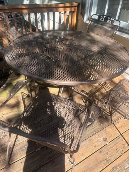 Photo of free Metal Patio Table &Chairs Set for 4 (Gaithersburg) #3