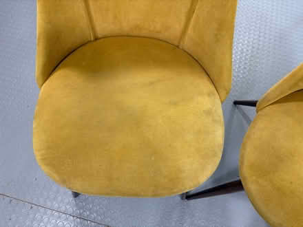 Photo of free 2 mustard yellow dining chairs (Spondon DE21) #2