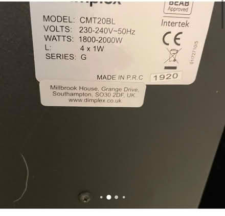 Photo of free Dimplex electric heater (Trull) #2