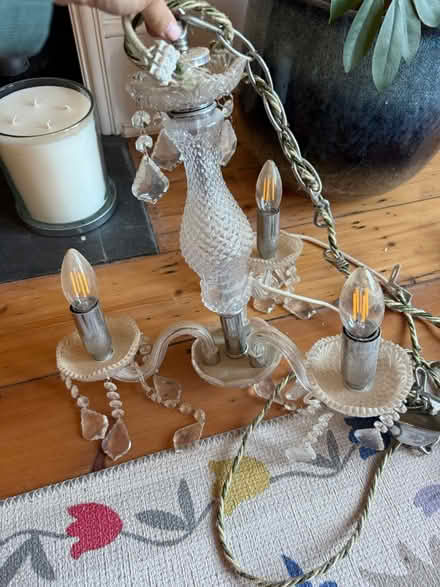 Photo of free 2 x Glass Chandeliers (BN3) #1