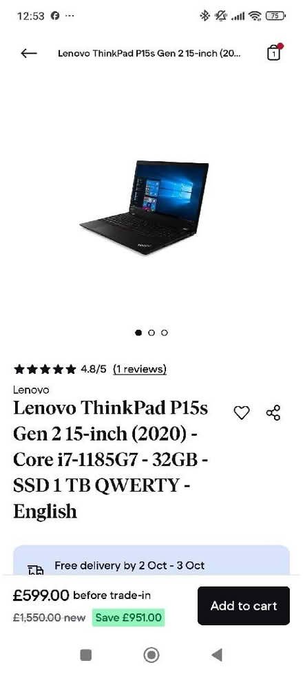 Photo of A laptop (Enderby LE19) #1