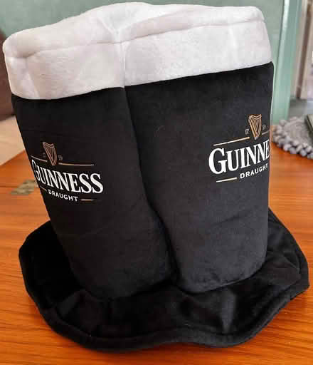Photo of free Guinness Fun Hat St Patrick’s Day Black/White plush fabric (Chesham HP5) #4