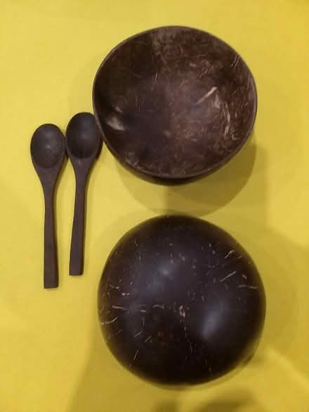 Photo of free Natural bowls with wooden spoons (Penwortham PR1) #1