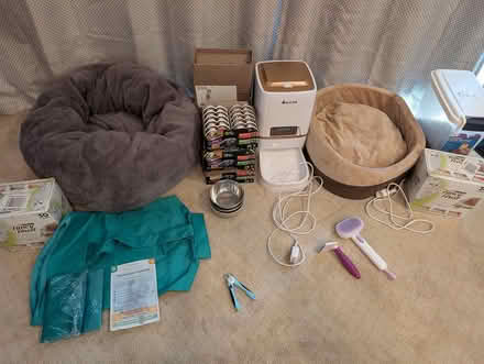 Photo of free Auto cat feeder, beds, canned food (Raynor Park, bird land) #1