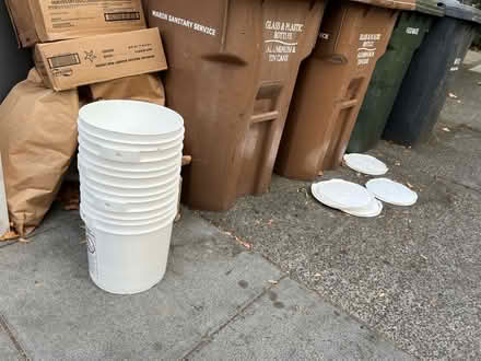 Photo of free Multiple food grade buckets lids (G St & 4th St, San Rafael) #2