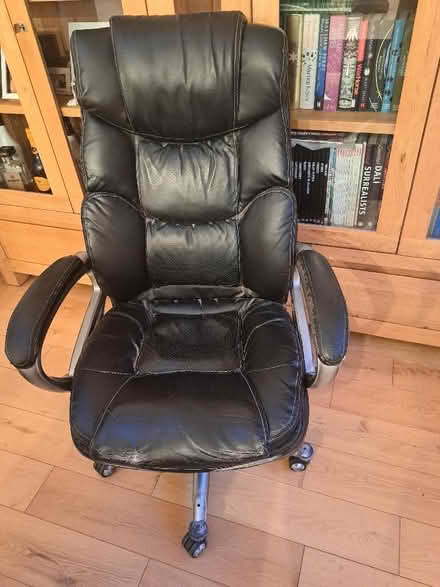 Photo of free Black Leather Office Chair (Woodley RG5) #1