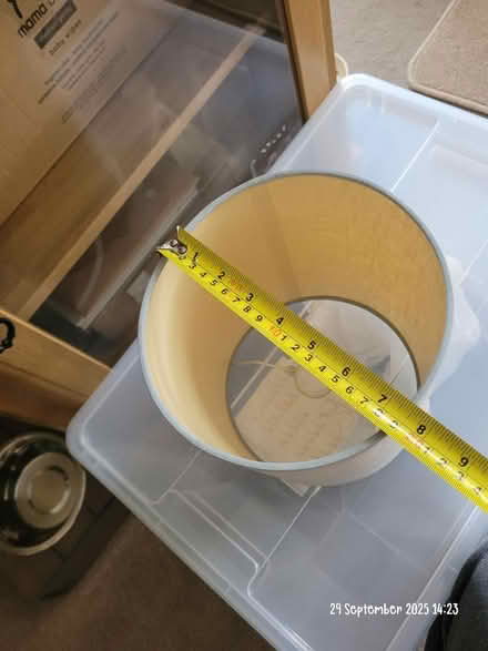 Photo of free Blue/cream lamp shade (Moseley B13) #2