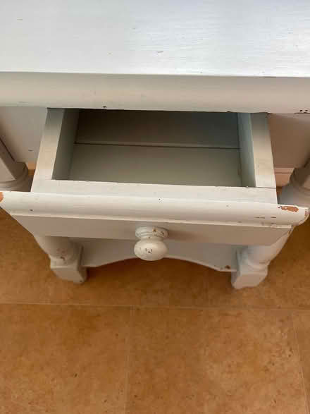 Photo of free Painted small pine table w/ drawer (Headingley LS6) #3