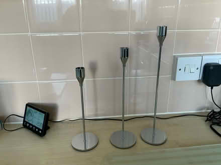 Photo of free 3 Crome candle sticks (Kirkby) #1
