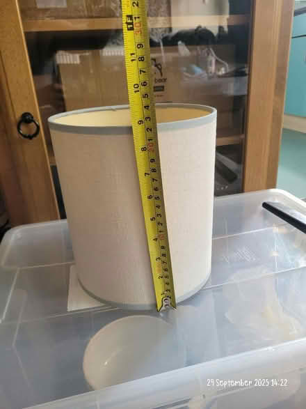 Photo of free Blue/cream lamp shade (Moseley B13) #3