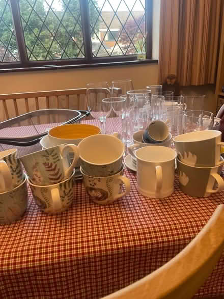 Photo of free Glasses mugs large sieve small jugs (Rishton BB1) #1
