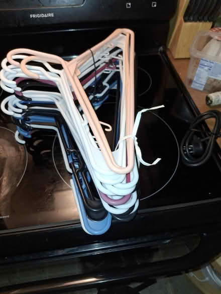 Photo of free 25 plastic hangers (North Main Longmont) #1