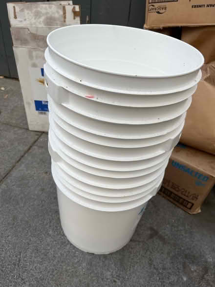 Photo of free Multiple food grade buckets lids (G St & 4th St, San Rafael) #1
