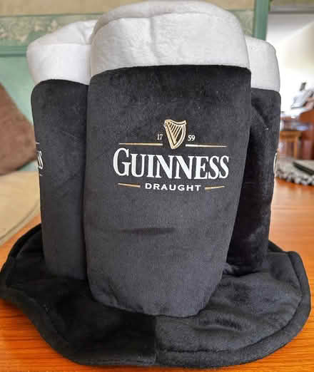 Photo of free Guinness Fun Hat St Patrick’s Day Black/White plush fabric (Chesham HP5) #2